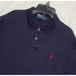 Polo Ralph‎ Lauren Classic Fit Polo Shirt Navy Blue Mens Size Med Preppy Golf